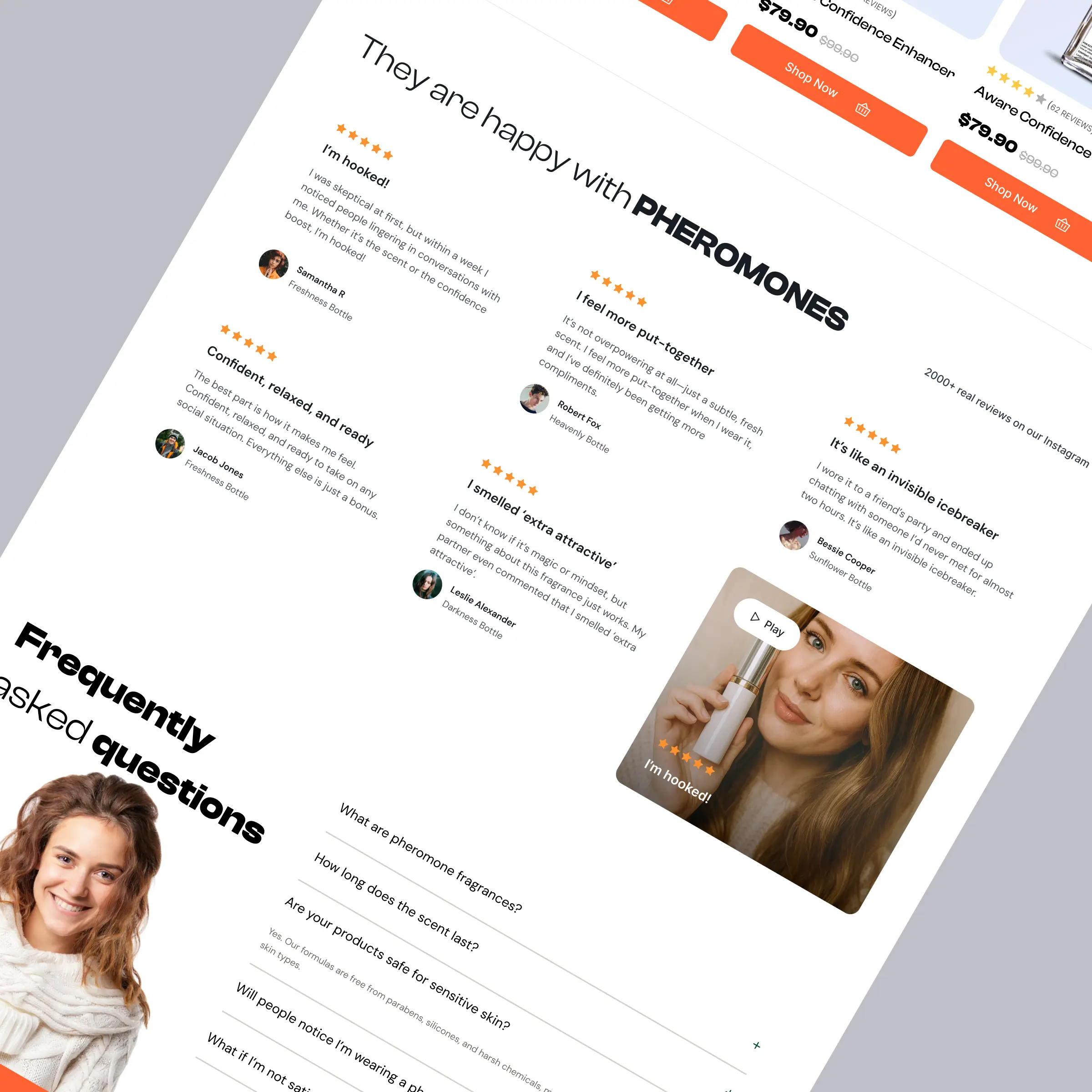 Pheromones mobile screens