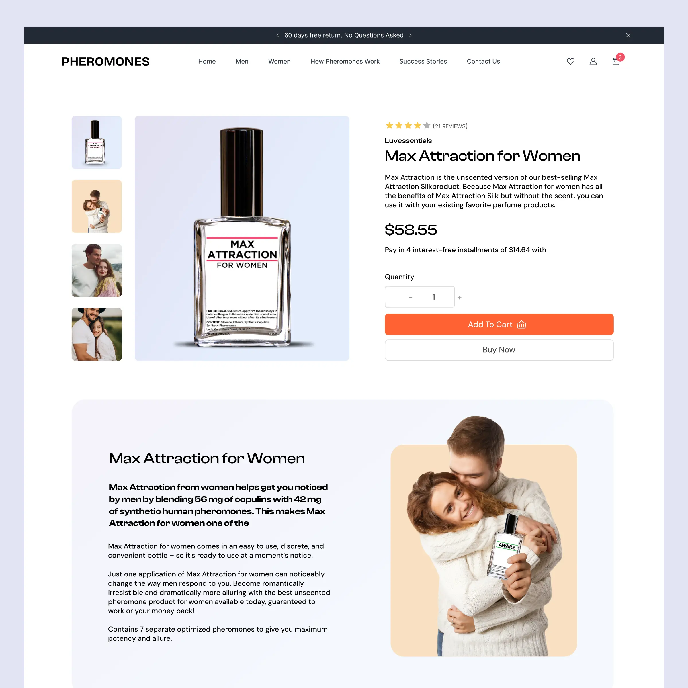 Pheromones storefront detail