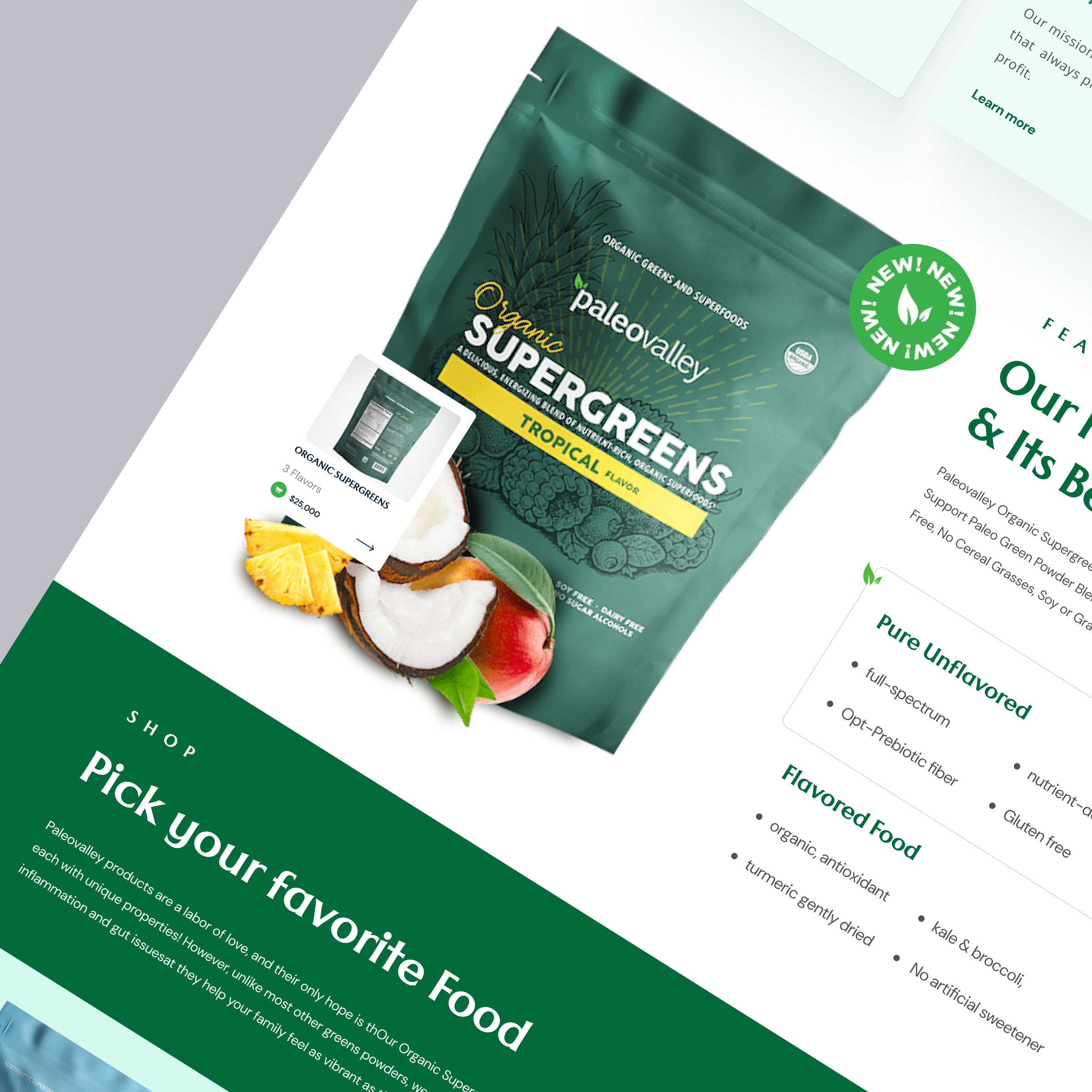 Paleovalley storefront — content and trust sections designed by Convertica Studio