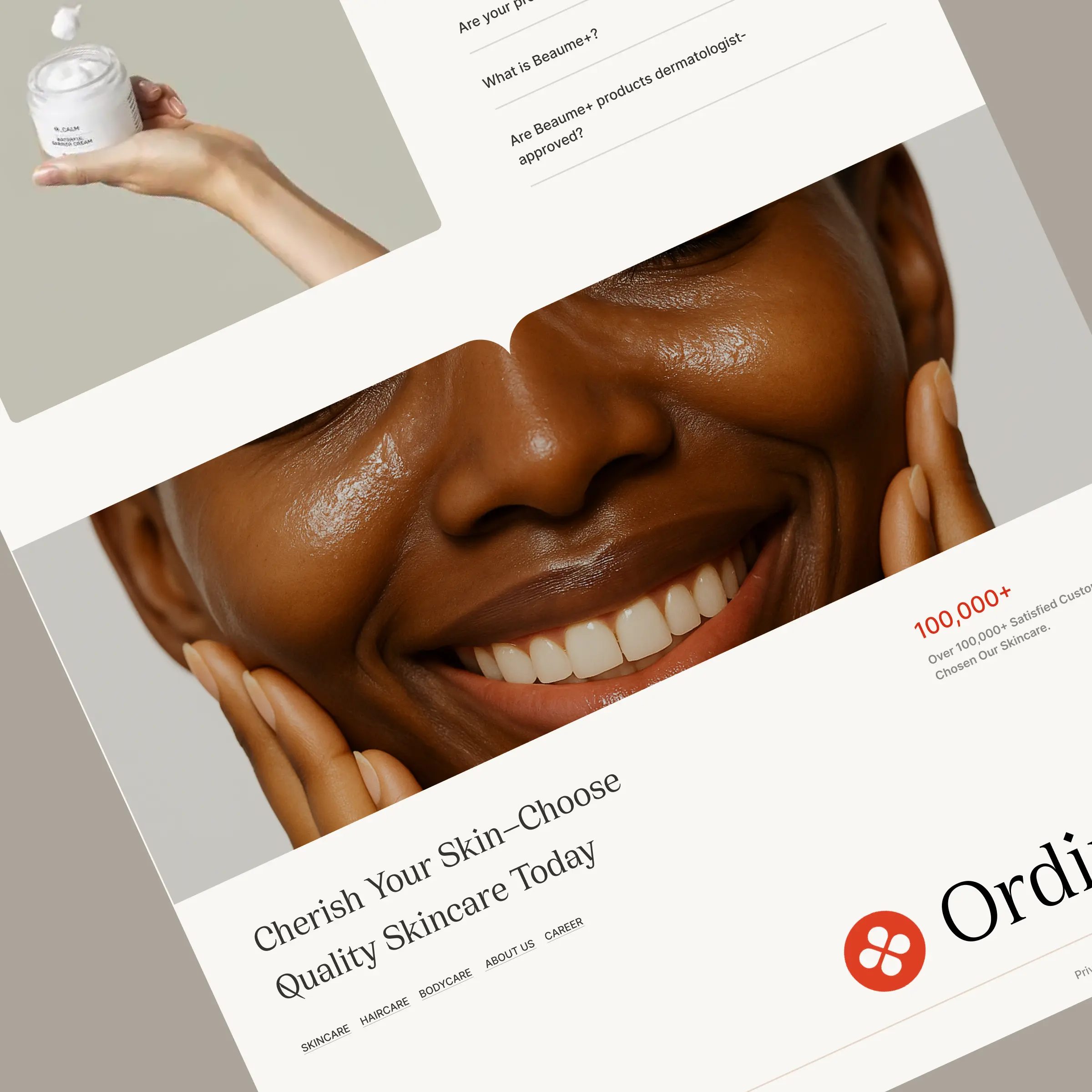 Ordinality storefront — content and trust sections designed by Convertica Studio