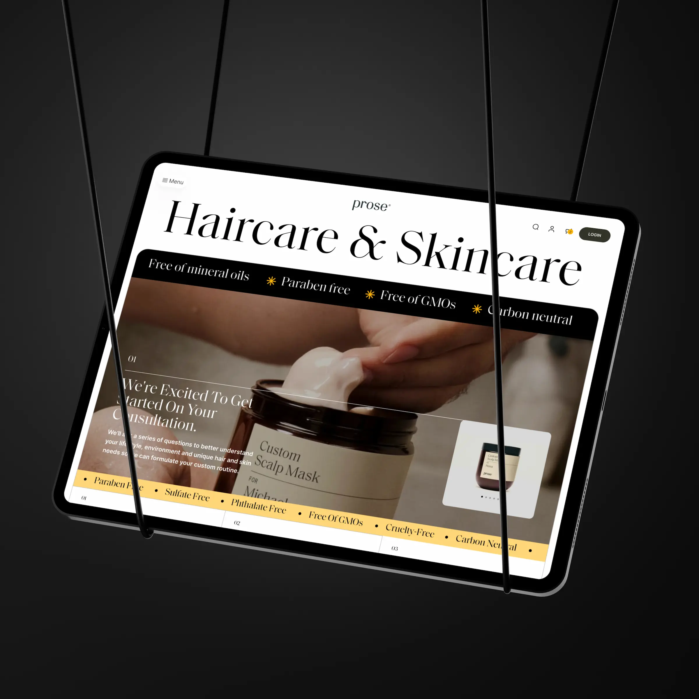Prose mobile screens
