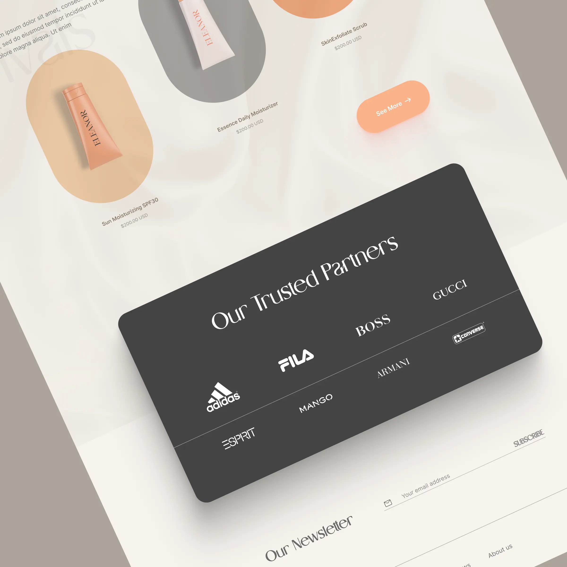 Eleanor storefront — content and trust sections designed by Convertica Studio