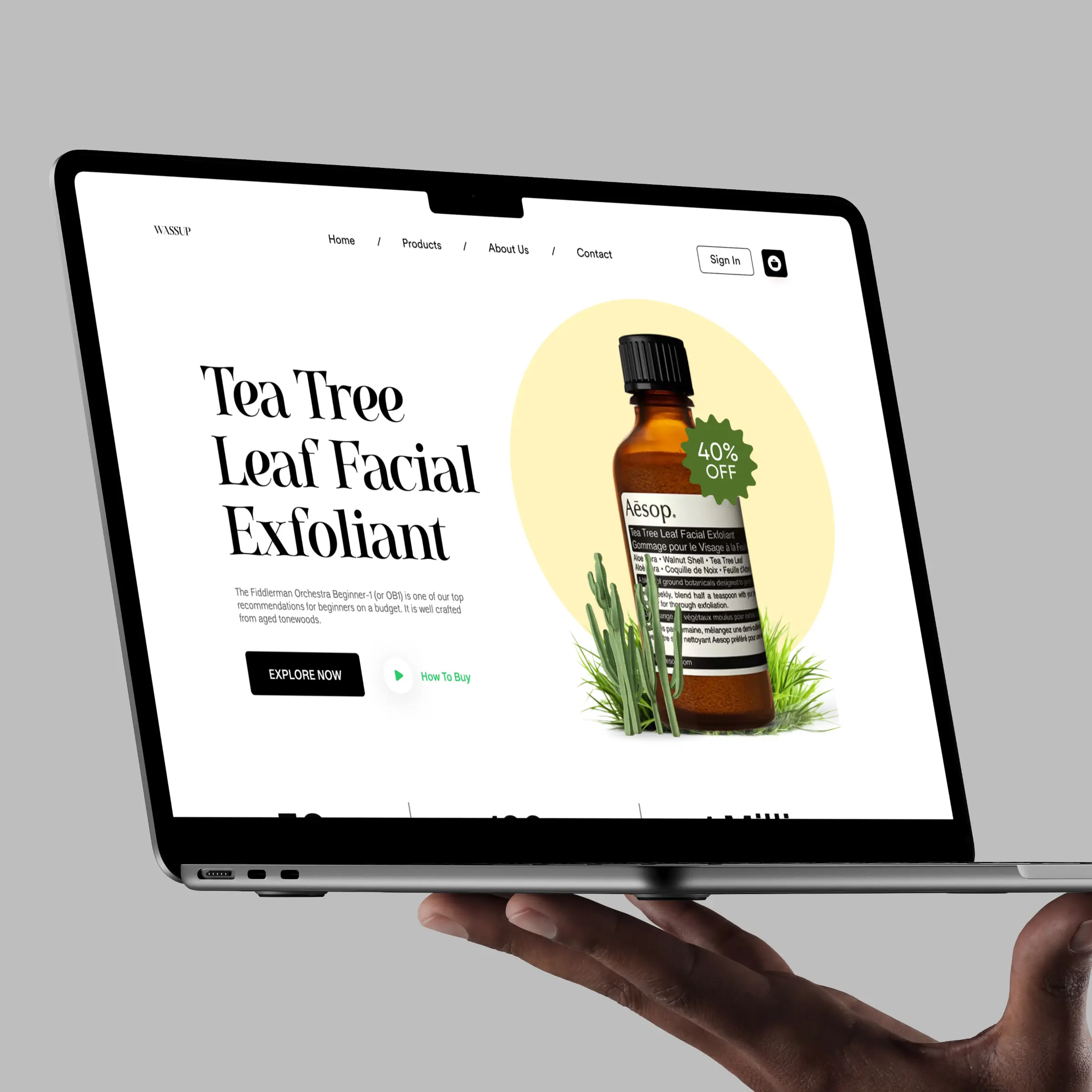 Aesop storefront — content and trust sections designed by Convertica Studio