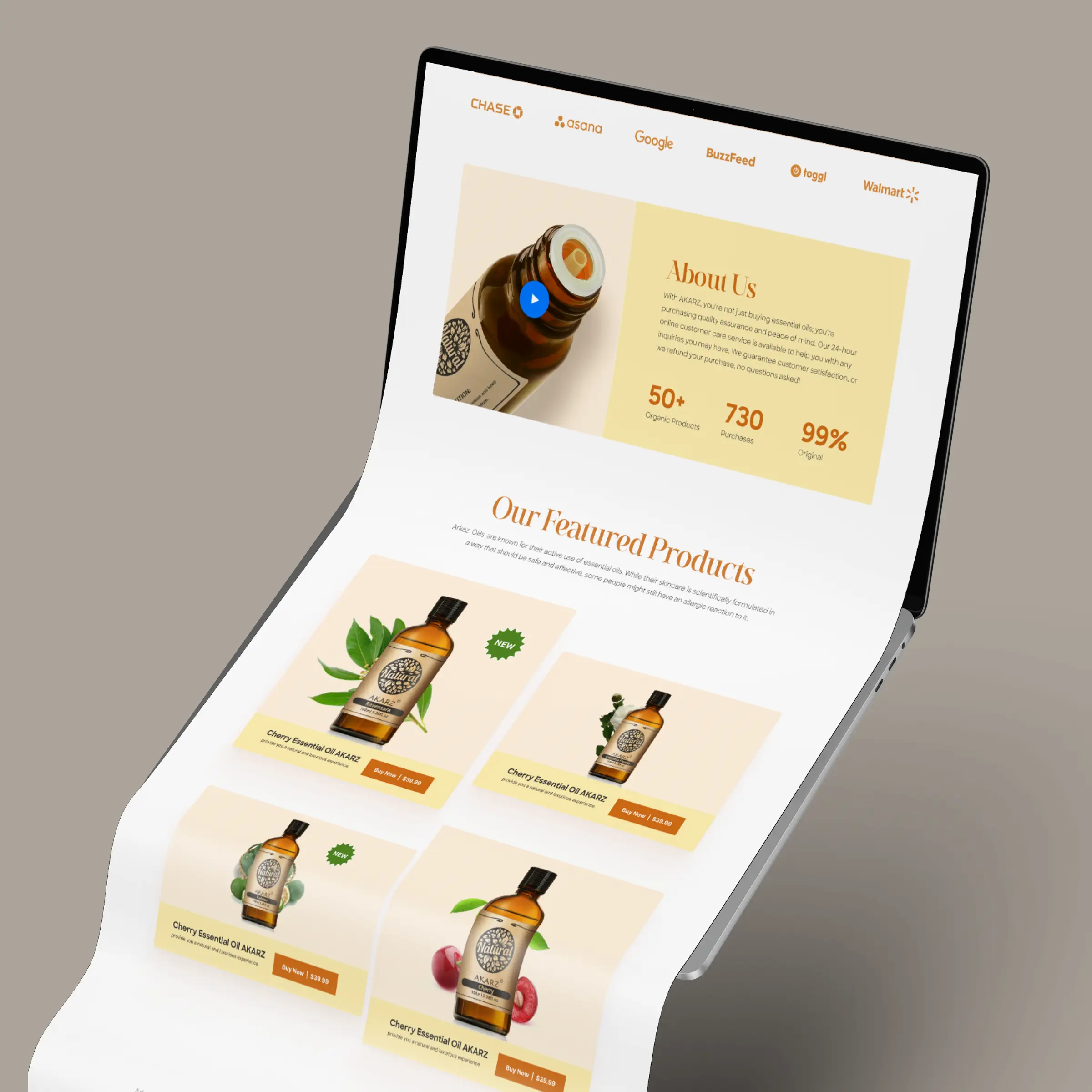 AKARZ storefront — product presentation designed by Convertica Studio