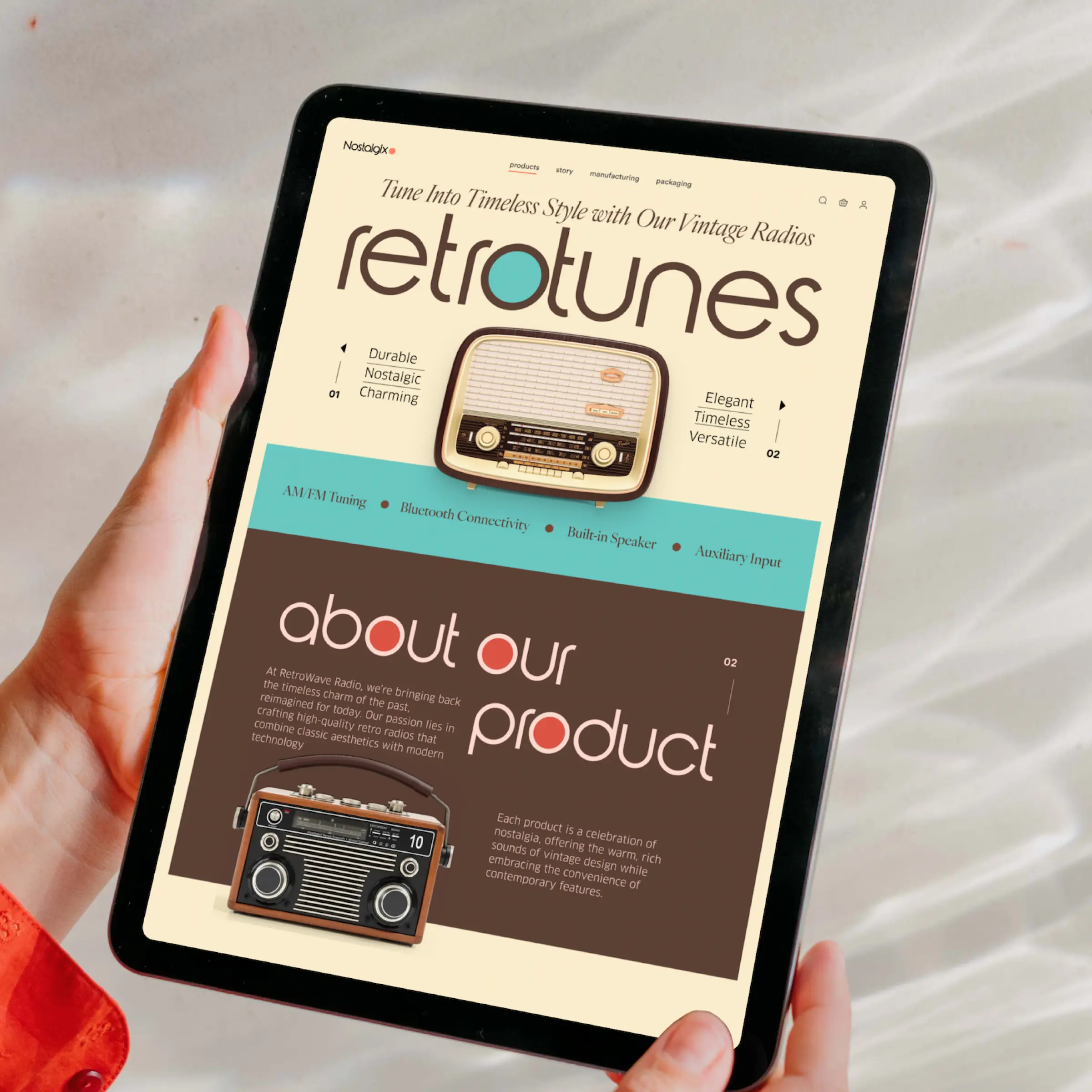 RetroTunes mobile screens