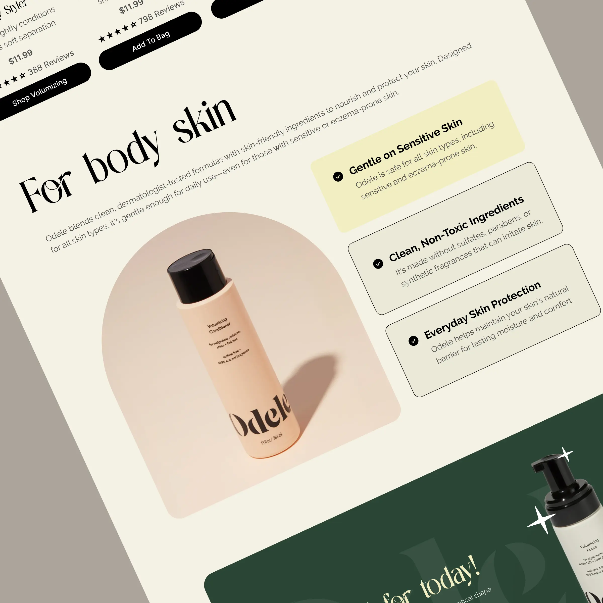Nerowell storefront — content and trust sections designed by Convertica Studio