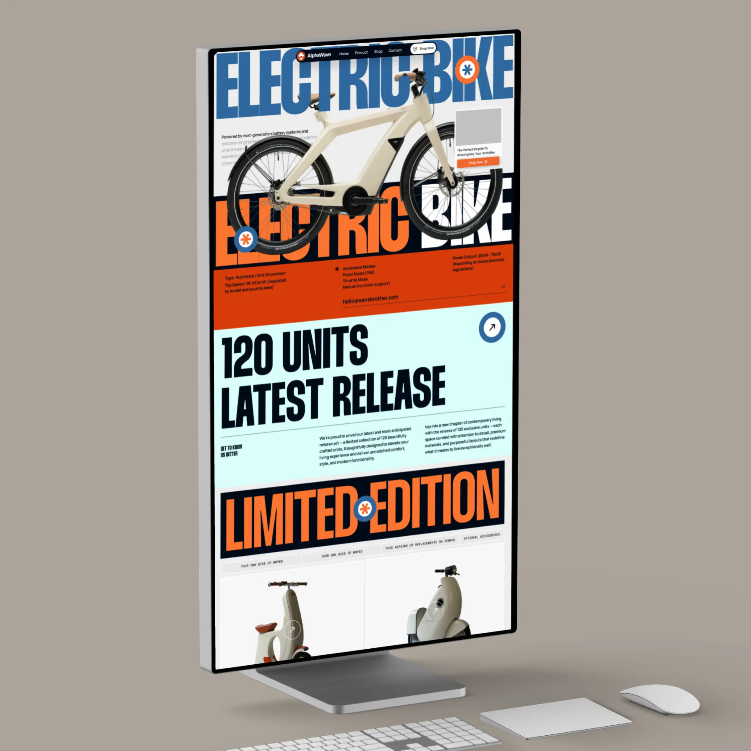 AlphaWave storefront — product presentation designed by Convertica Studio