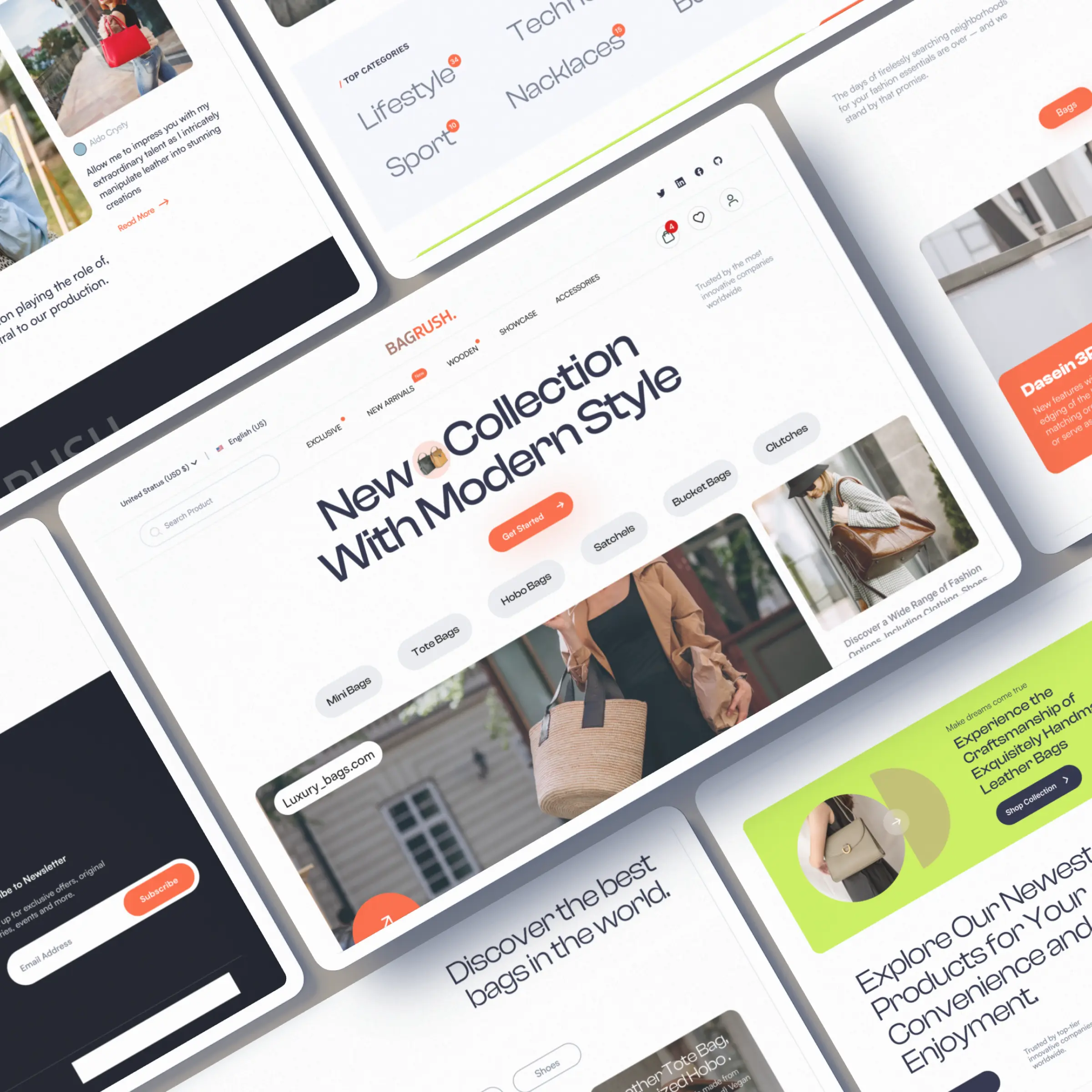 Bagrush storefront — product presentation designed by Convertica Studio
