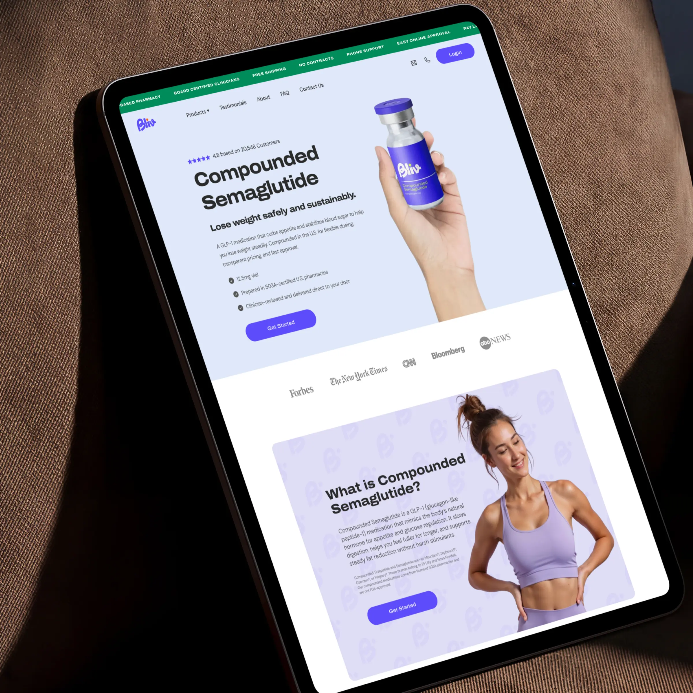 Redesigned BLIV patient journey section