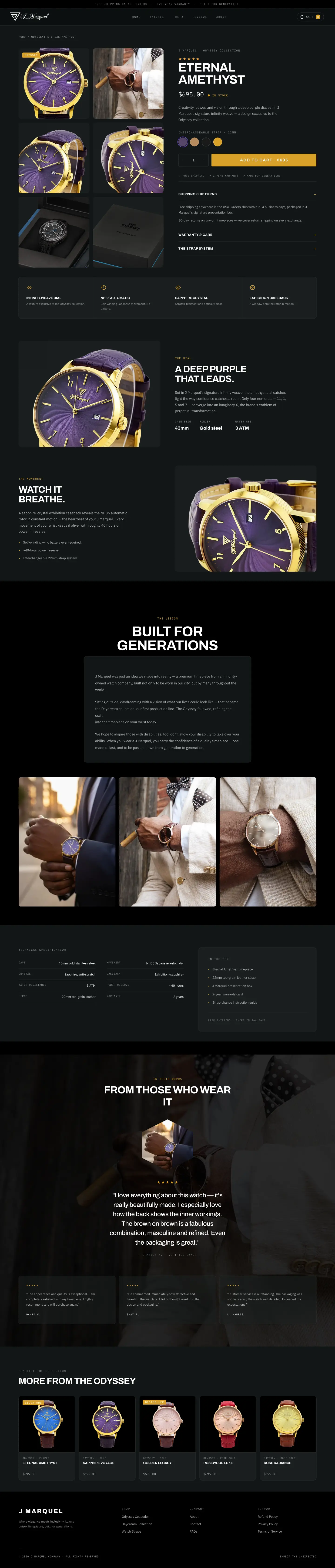 J Marquel product page rebuilt on the audit recommendations