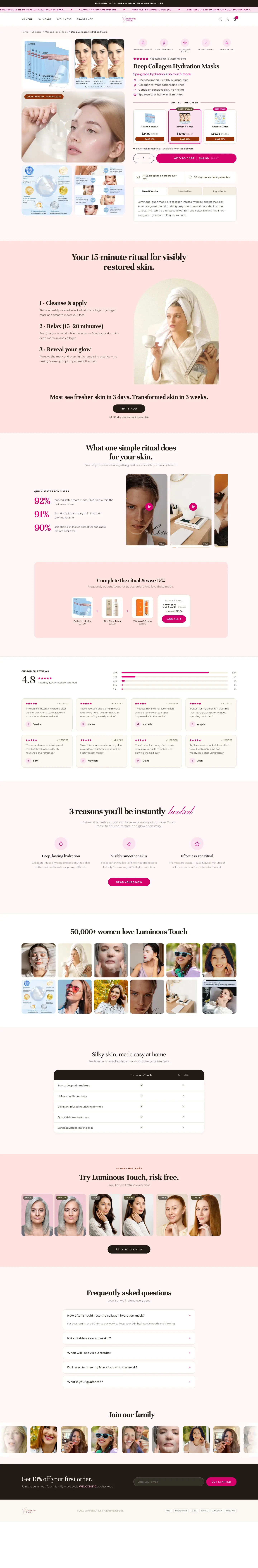 Cosmetics Product Page product page rebuilt on the audit recommendations