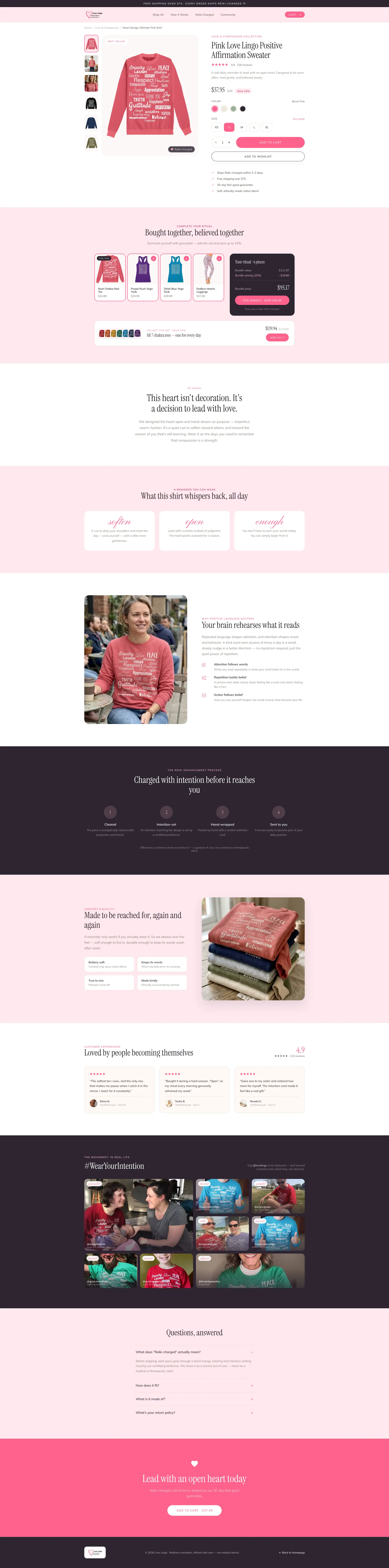 Love Lingo product page rebuilt on the audit recommendations
