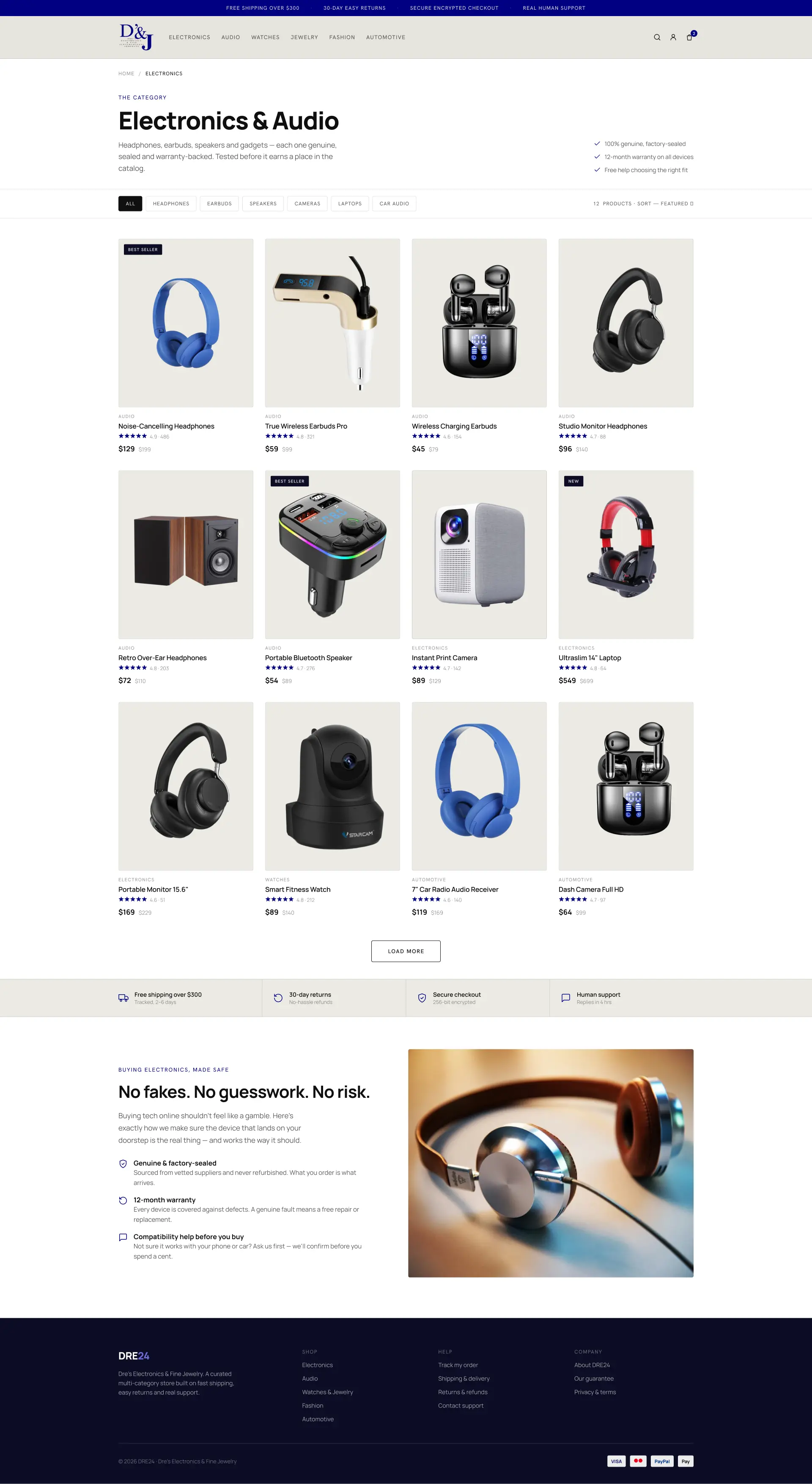 DRE24 collection page rebuilt on the audit recommendations
