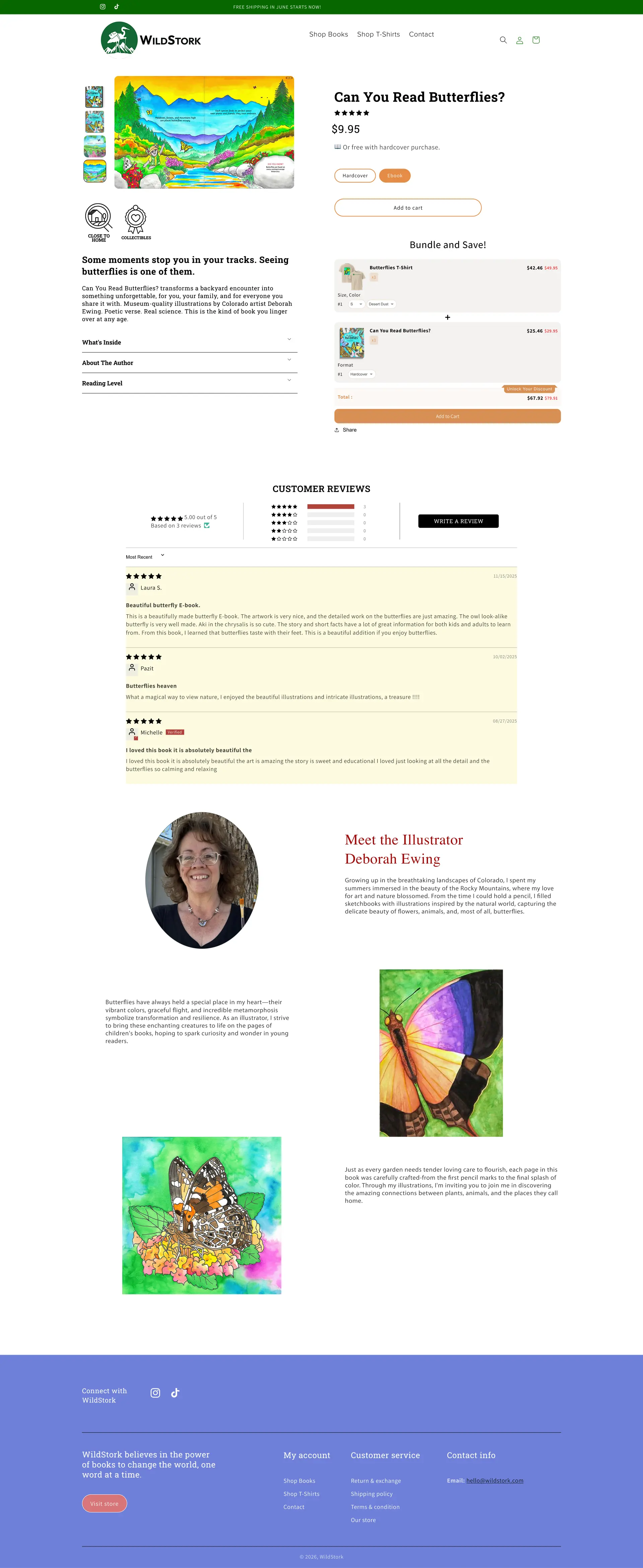 LoveStork product page before the CRO redesign