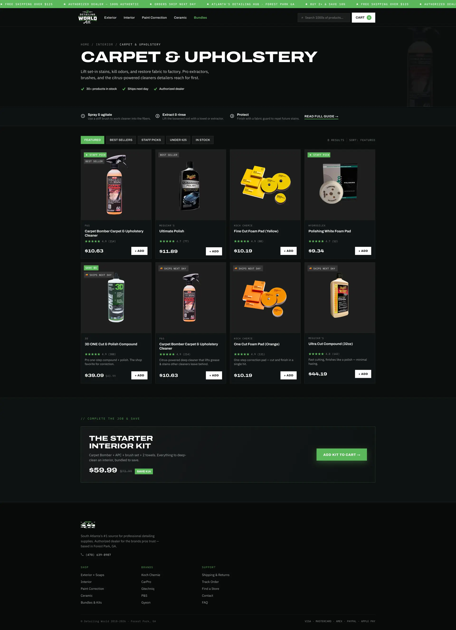The Detailing World Atlanta store as redesigned by Convertica