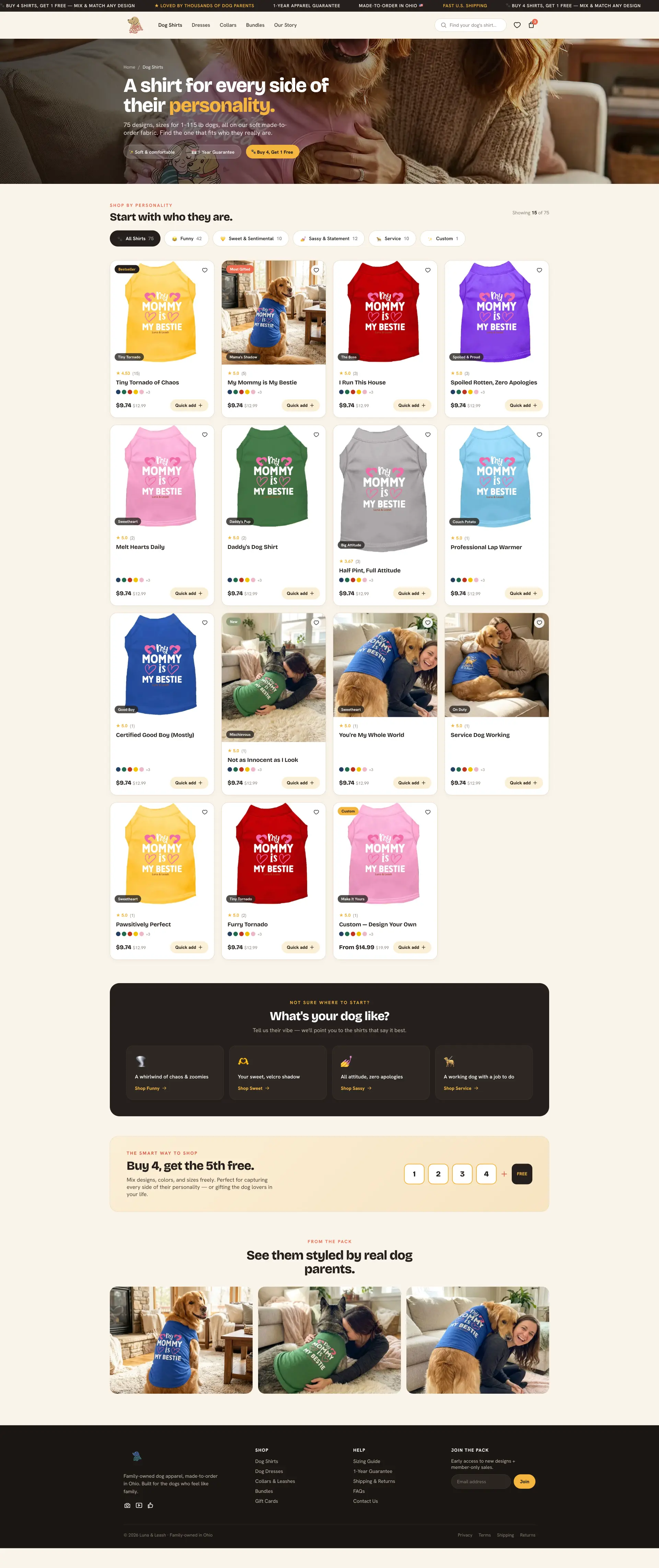 Luna Leash collection   old page rebuilt on the audit recommendations