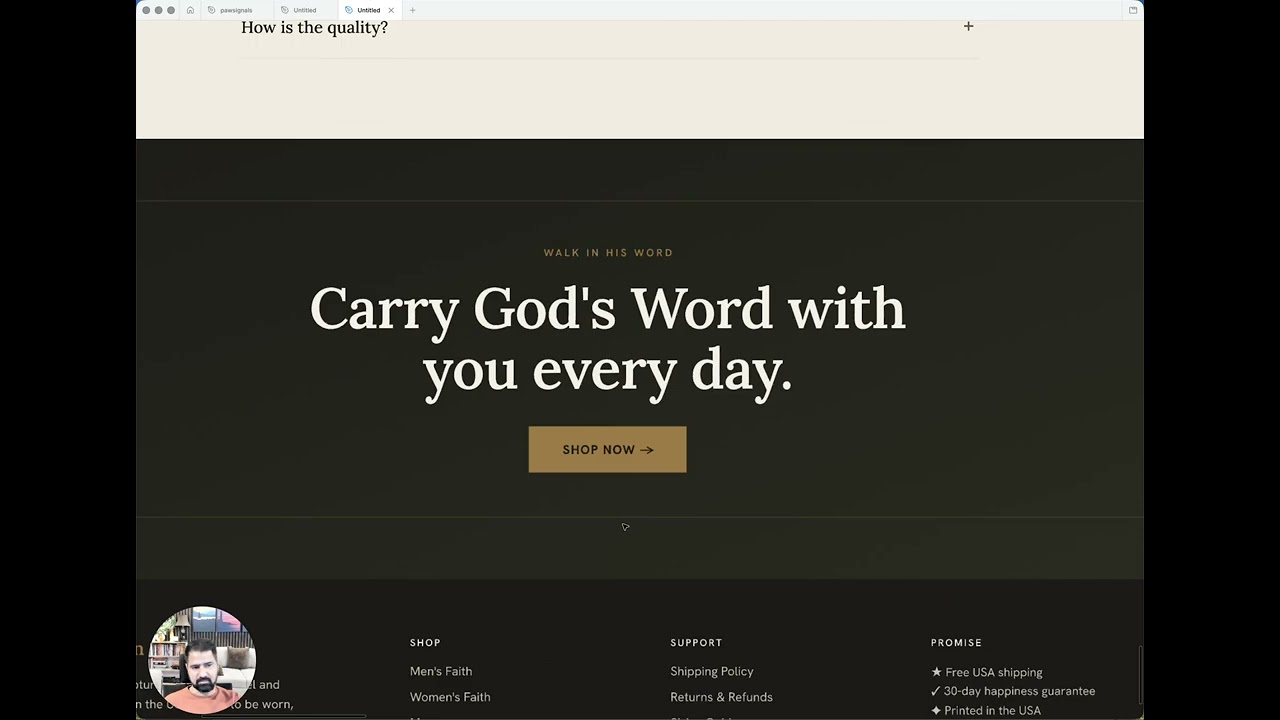 From the Rooted In Scripture video teardown