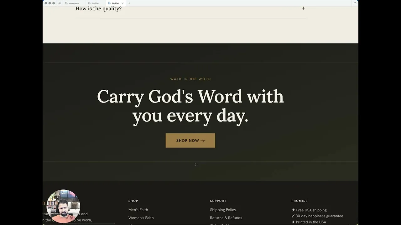 From the Rooted In Scripture video teardown