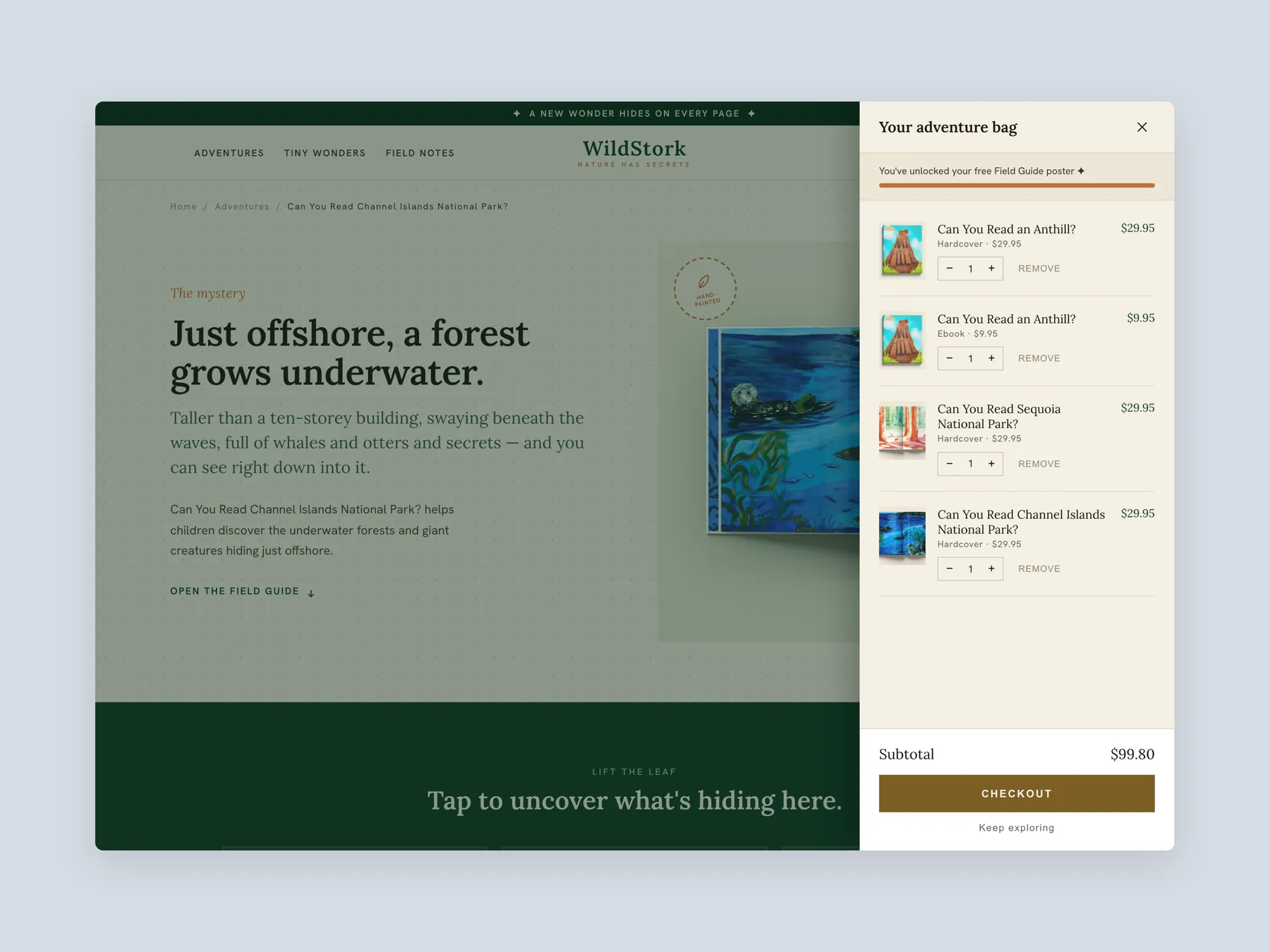 LoveStork concept redesign: Bag slide over open, whole screen