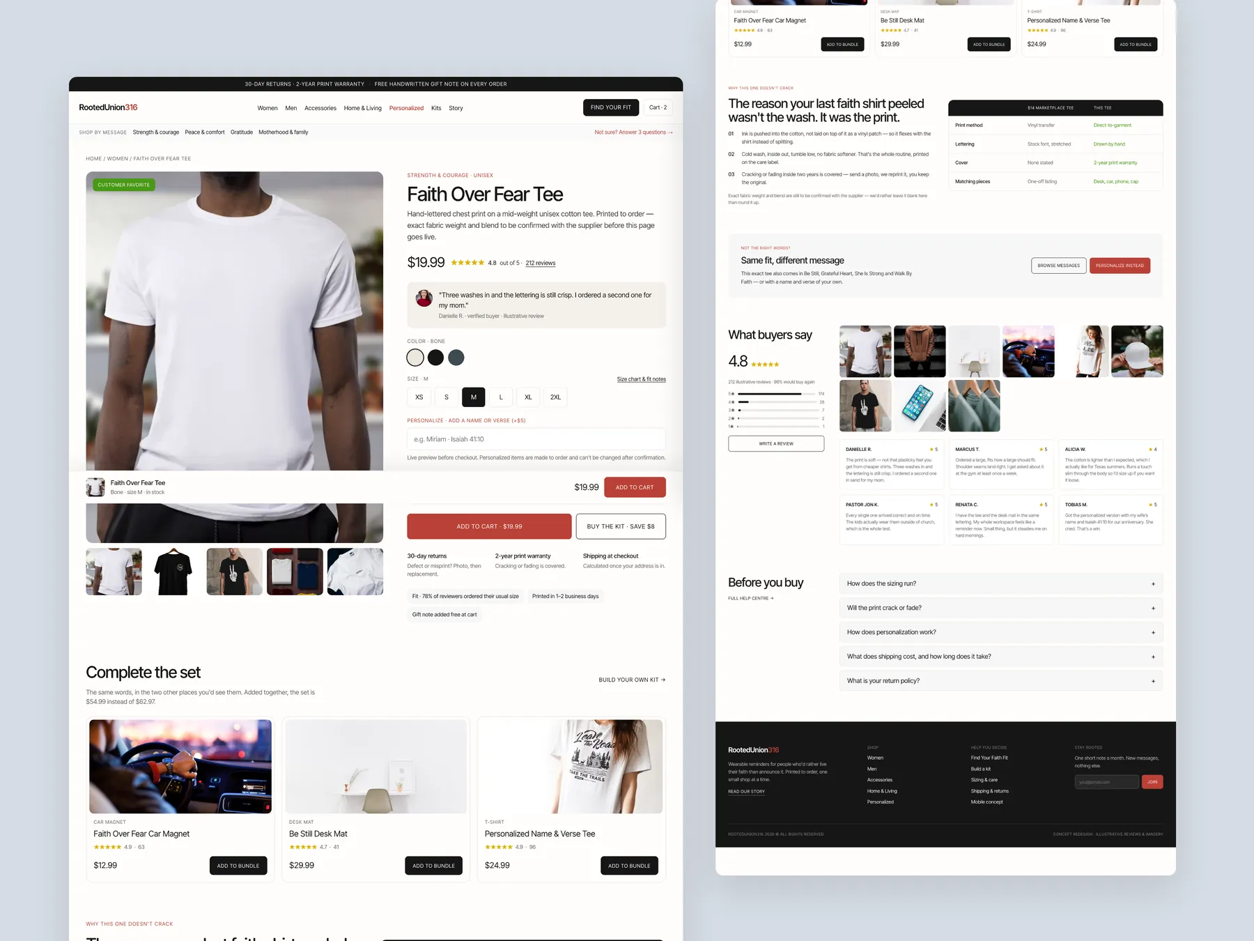 Rick Cuza Entertainment concept redesign: Product page, two tall columns