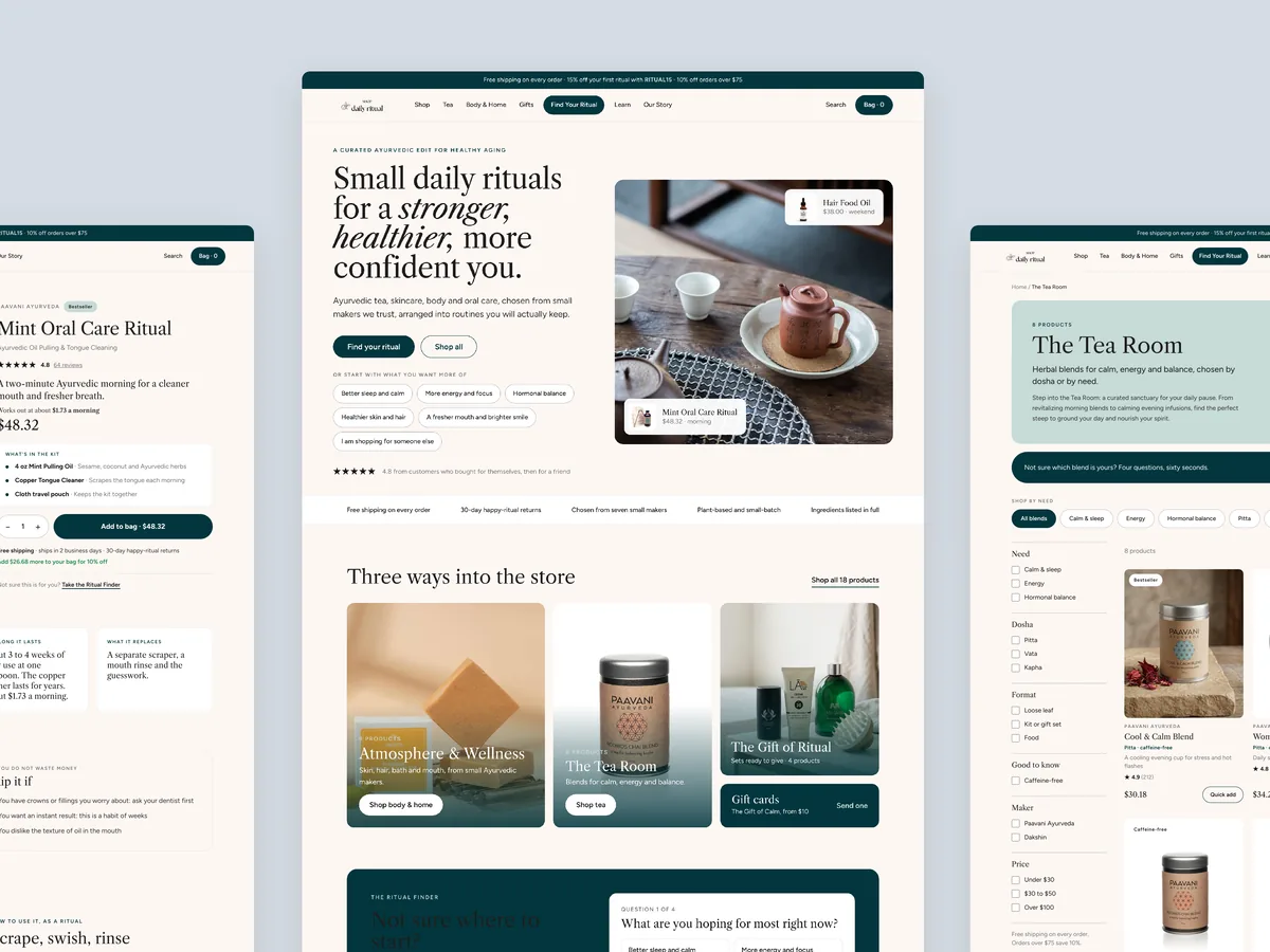 The Shop Daily Ritual CRO audit teardown