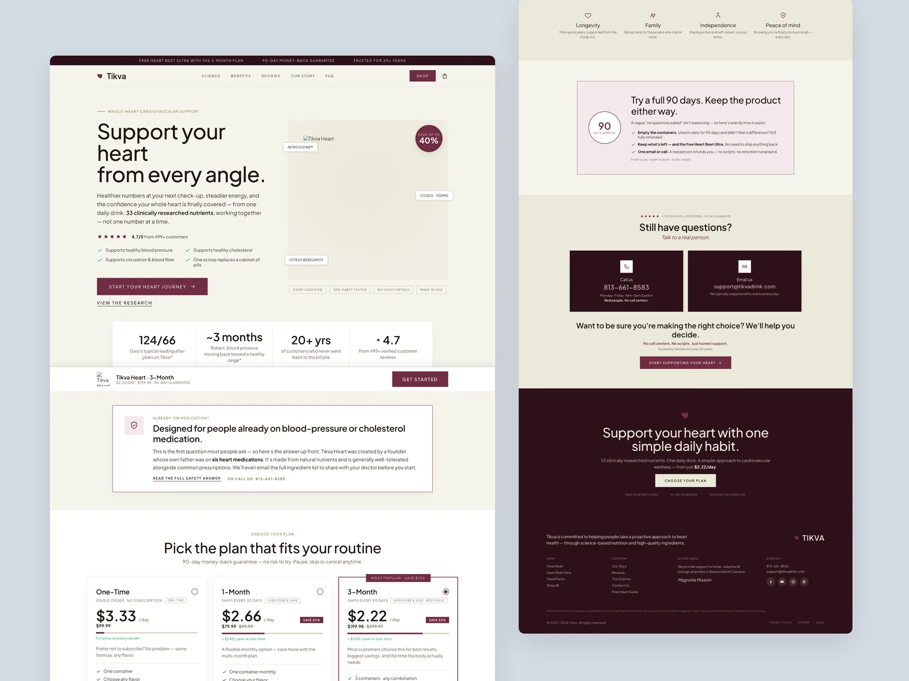 Tikva 2 concept redesign: Product page, two tall columns